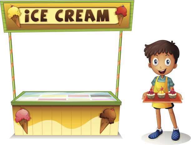 夏天卖冰淇淋的男孩图片下载