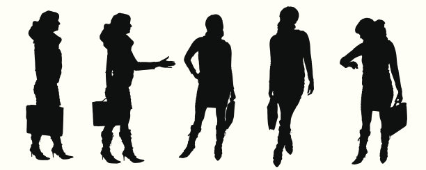 矢量剪影阅读图片下载