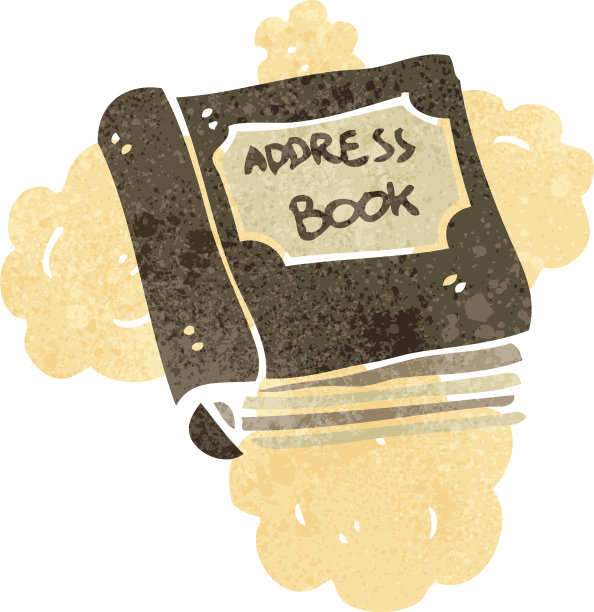 复古卡通地址簿图片下载