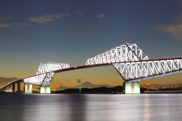 东京门大桥和富士山图片下载