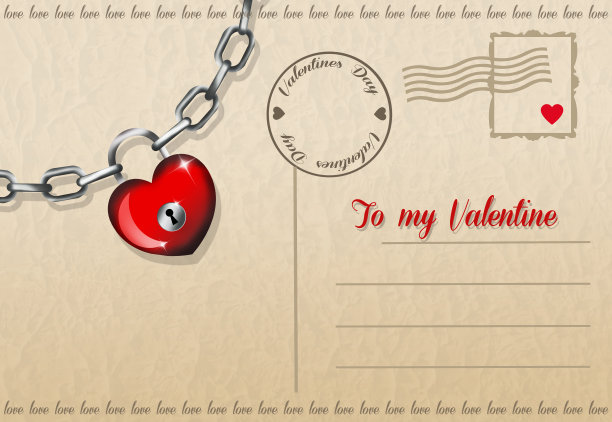 有趣的情人节的明信片图片下载