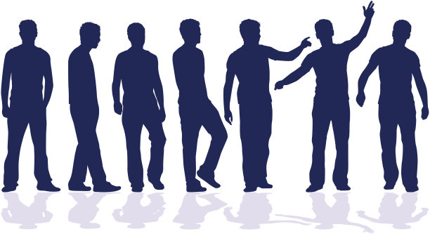 一个男人的剪影图片下载