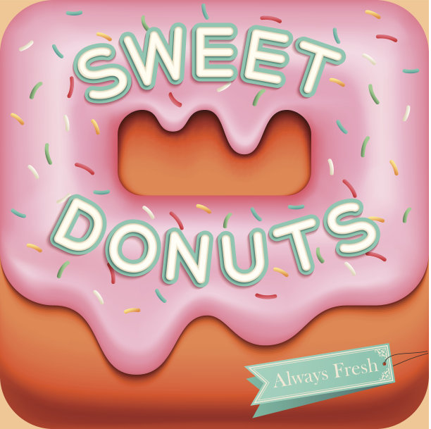 可爱的甜甜圈背景图片下载