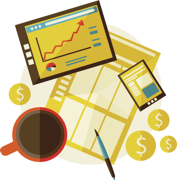 现代商业和统计的图解图片下载