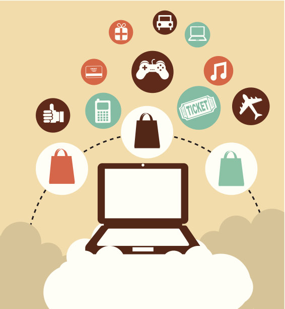 在线商业图标-矢量插图图片下载