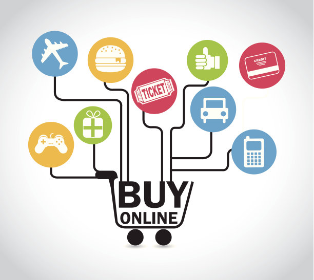 在线商业图标-矢量插图图片下载