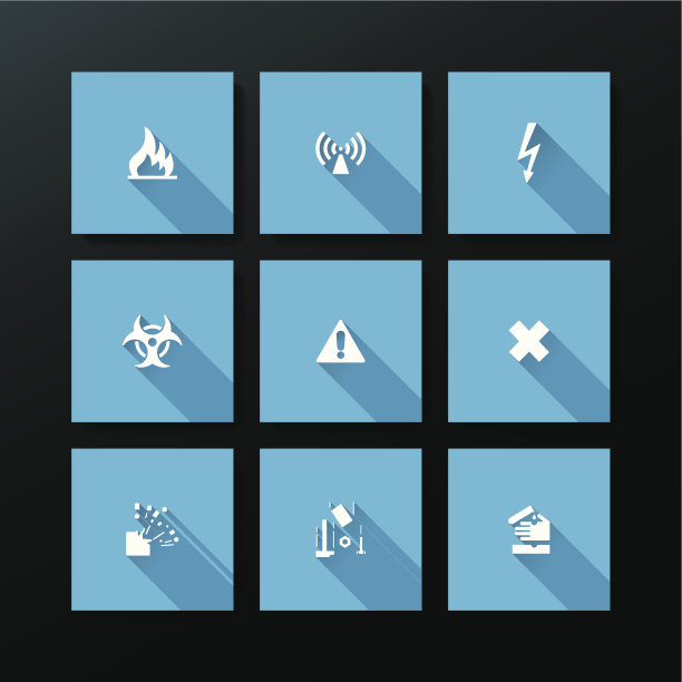 矢量平面警告图标设置图片下载