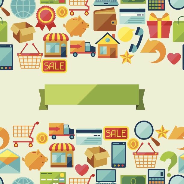 网上购物无缝模式。图片下载