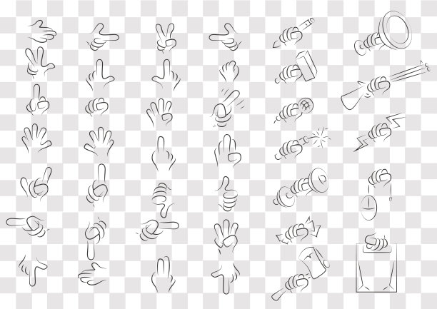 孤立的卡通武器图片下载