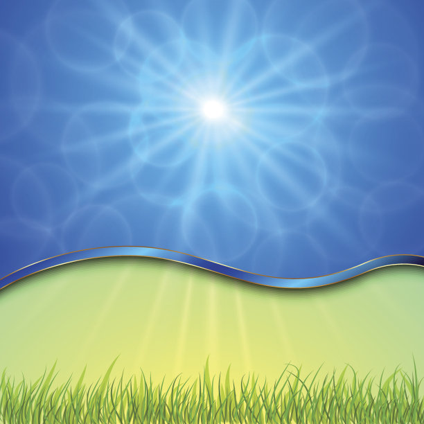 矢量美丽的春天背景与曲线图片下载