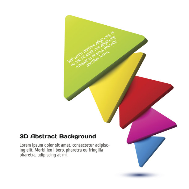 彩色3D三角形背景。图片下载