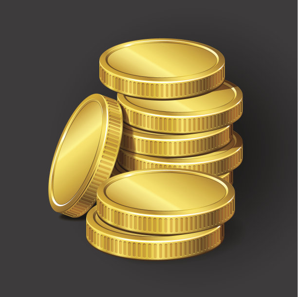 矢量硬币堆叠素材图片