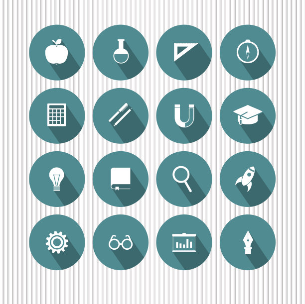 矢量教育和科学图标图片下载