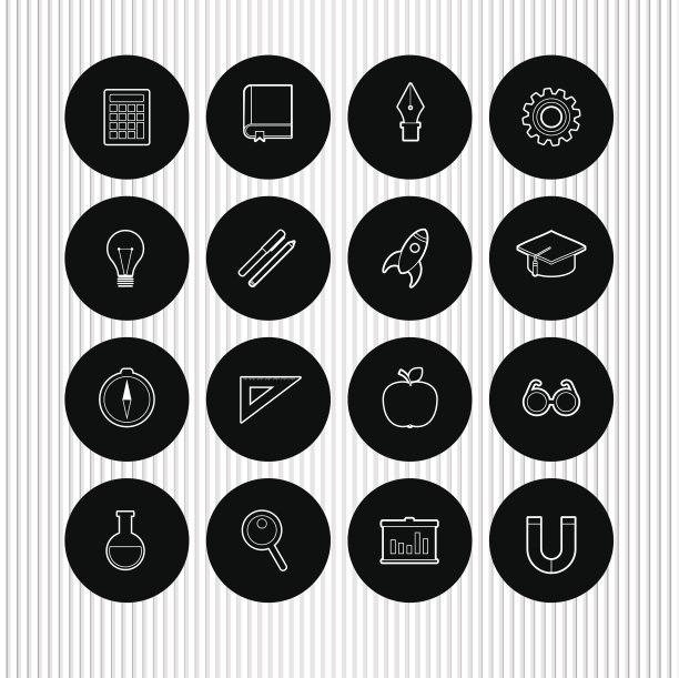 矢量教育和科学图标图片下载