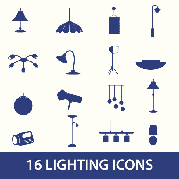 灯光图标设置eps10图片下载