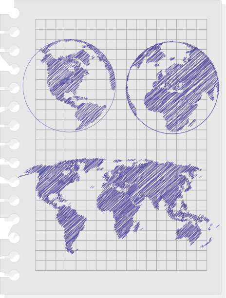 地球草图图片下载