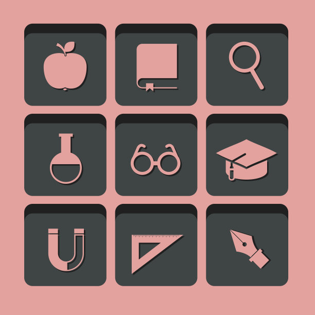 矢量教育和科学图标图片下载