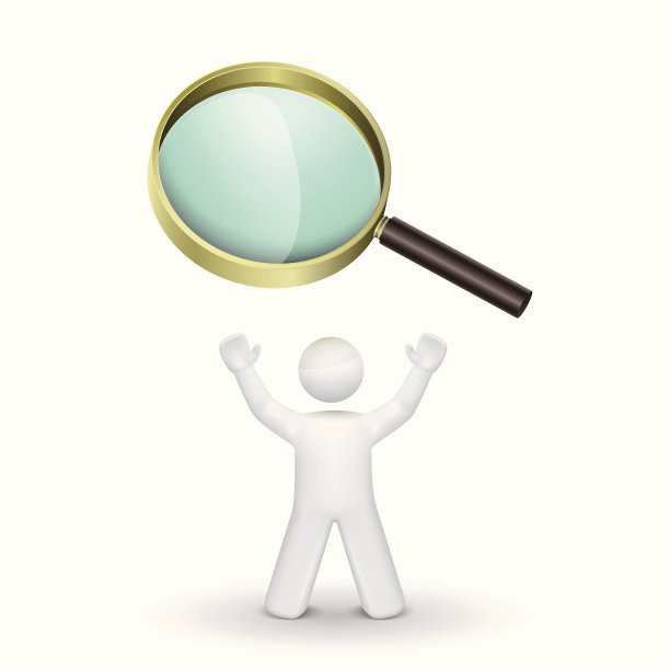 3d人看放大镜图片下载