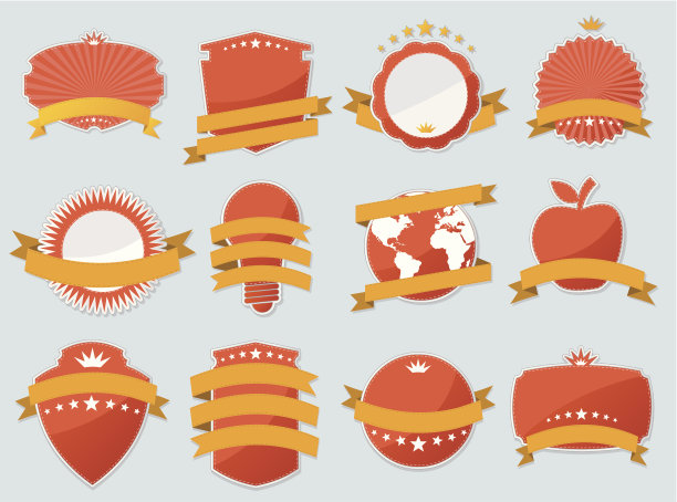 红色的设计元素。图片下载