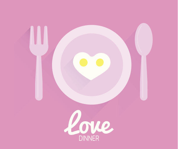 心形的煎蛋。情人节图片下载