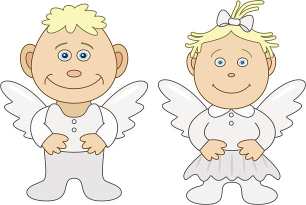 男孩和女孩天使图片下载
