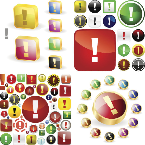 感叹图标。图片下载