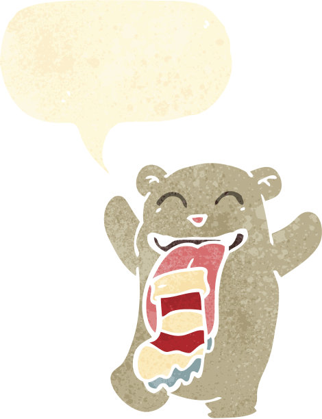 复古卡通泰迪熊图片下载