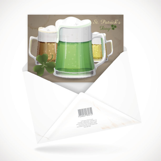 圣帕特里克节的绿啤酒。图片下载