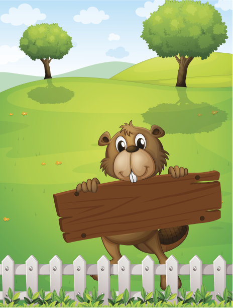 海狸和空木板图片下载