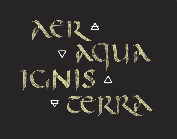 书法炼金术四元素图片下载