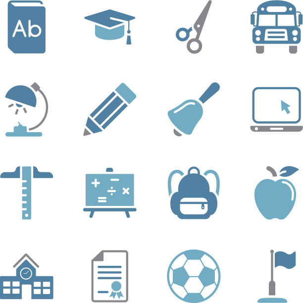 学校图标-颜色图片下载