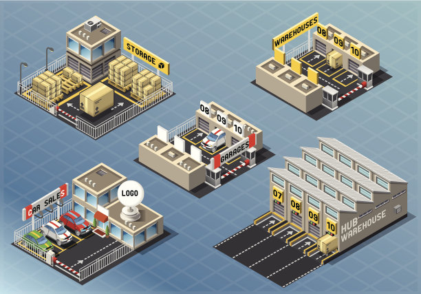 等距集合的存储建筑图片下载
