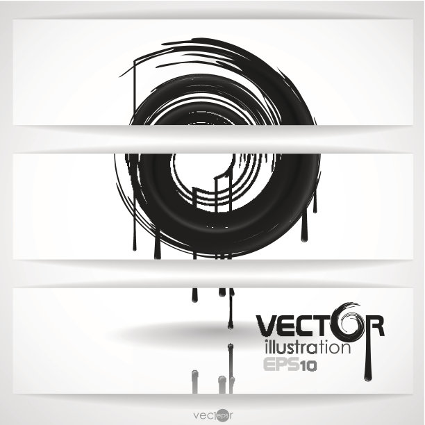 黑色油漆飞溅圈。图片下载