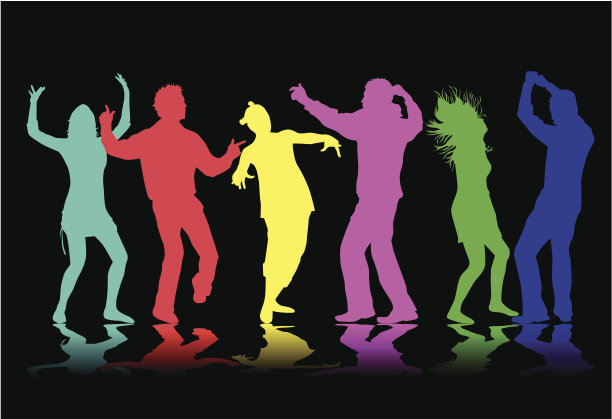 人们跳舞的插图图片下载