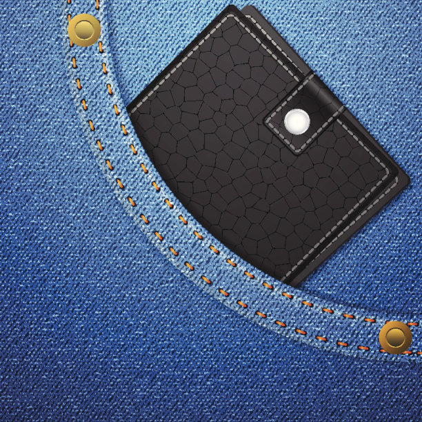 牛仔口袋和钱包图片下载