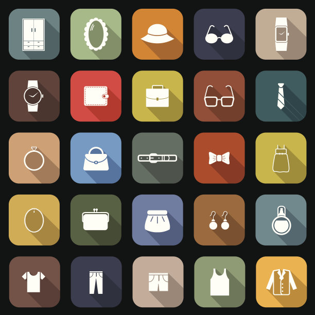 用长眼影装饰平面图标图片下载