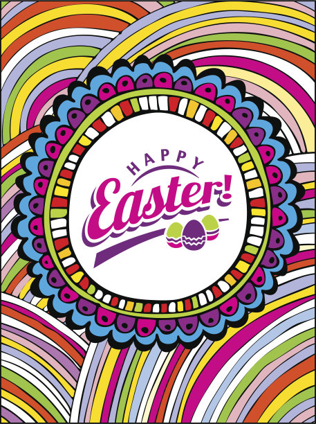 矢量标签元素复活节假期。图片下载