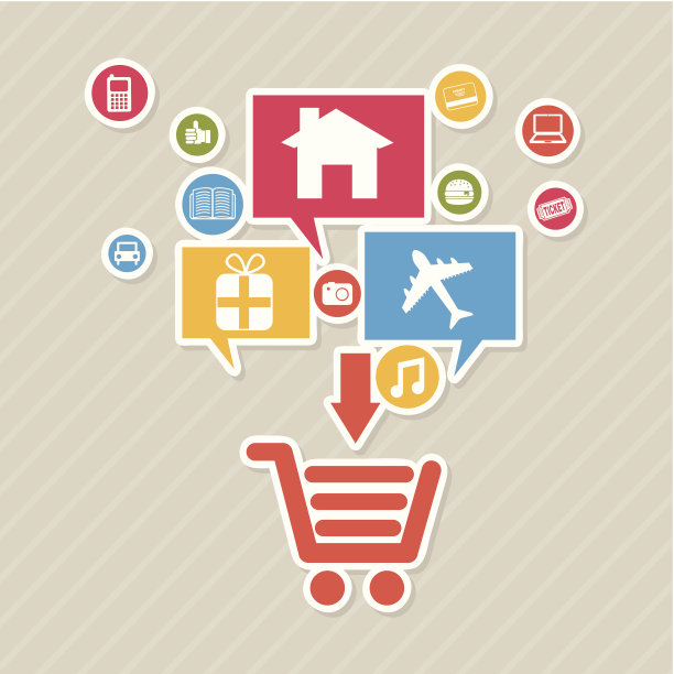 矢量图解的在线商务图片下载