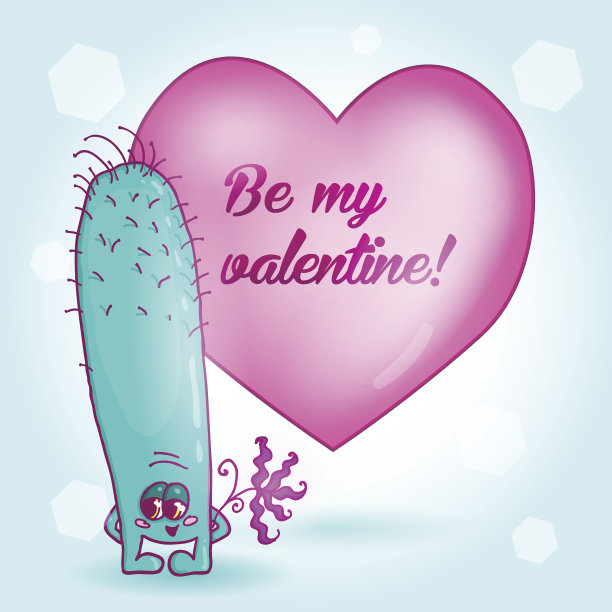 漂亮怪物的情人节卡片图片下载