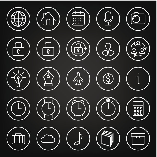 设置商业，通信，网络图标图片下载