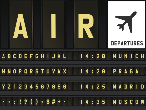 机场的时间表字母图片下载