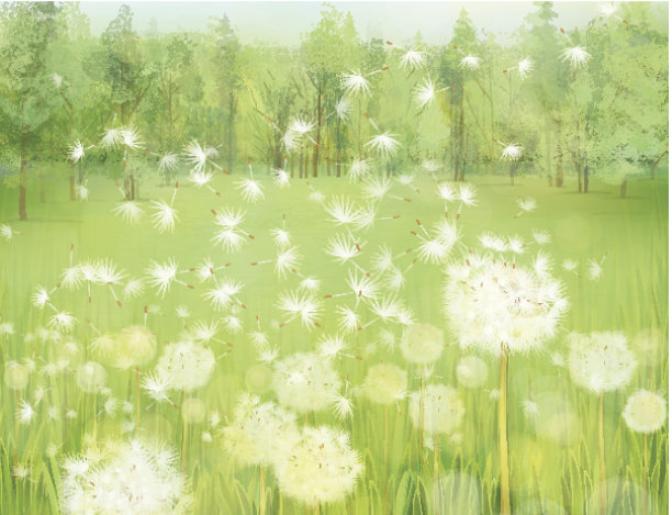 春天插画素材ID：108449098