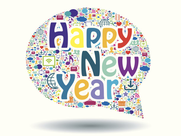 气泡的传播概念庆祝新年图片下载