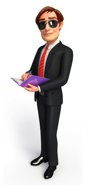 写日记的年轻商人图片下载