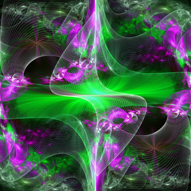 网格图案和明亮的灯光。计算机生成图片下载