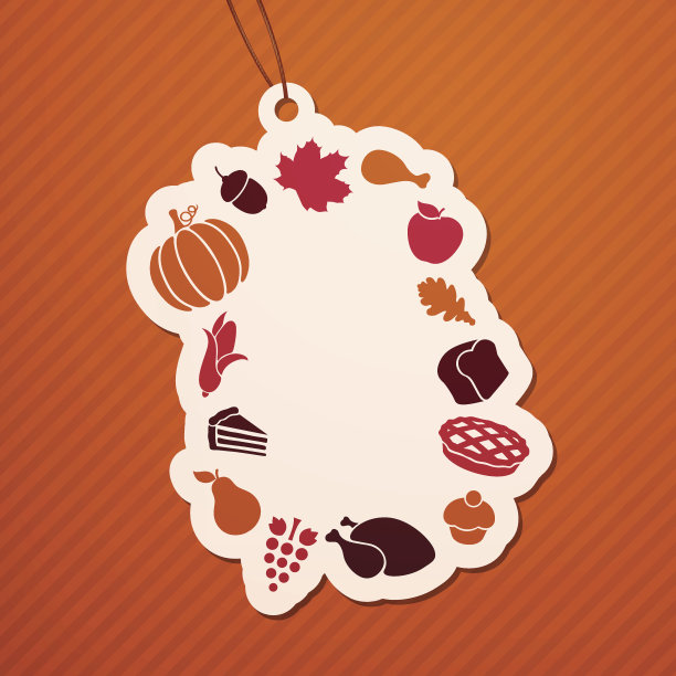 向量感恩节标签图片下载