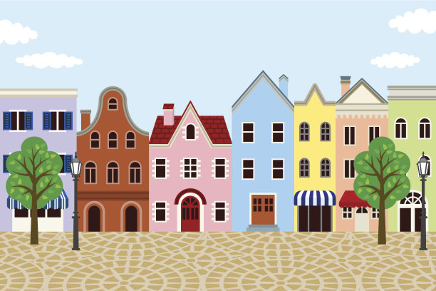 老式的小镇图片下载