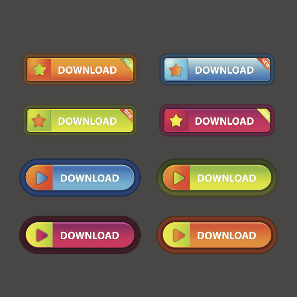 丰富多彩的网络按钮图片下载