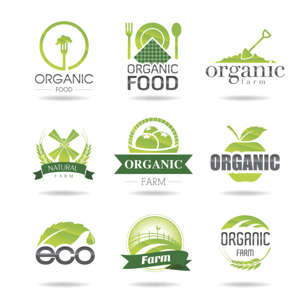 生态，有机，农场图标设置。Eco-icons图片下载