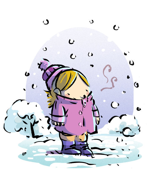 女孩在雪图片下载